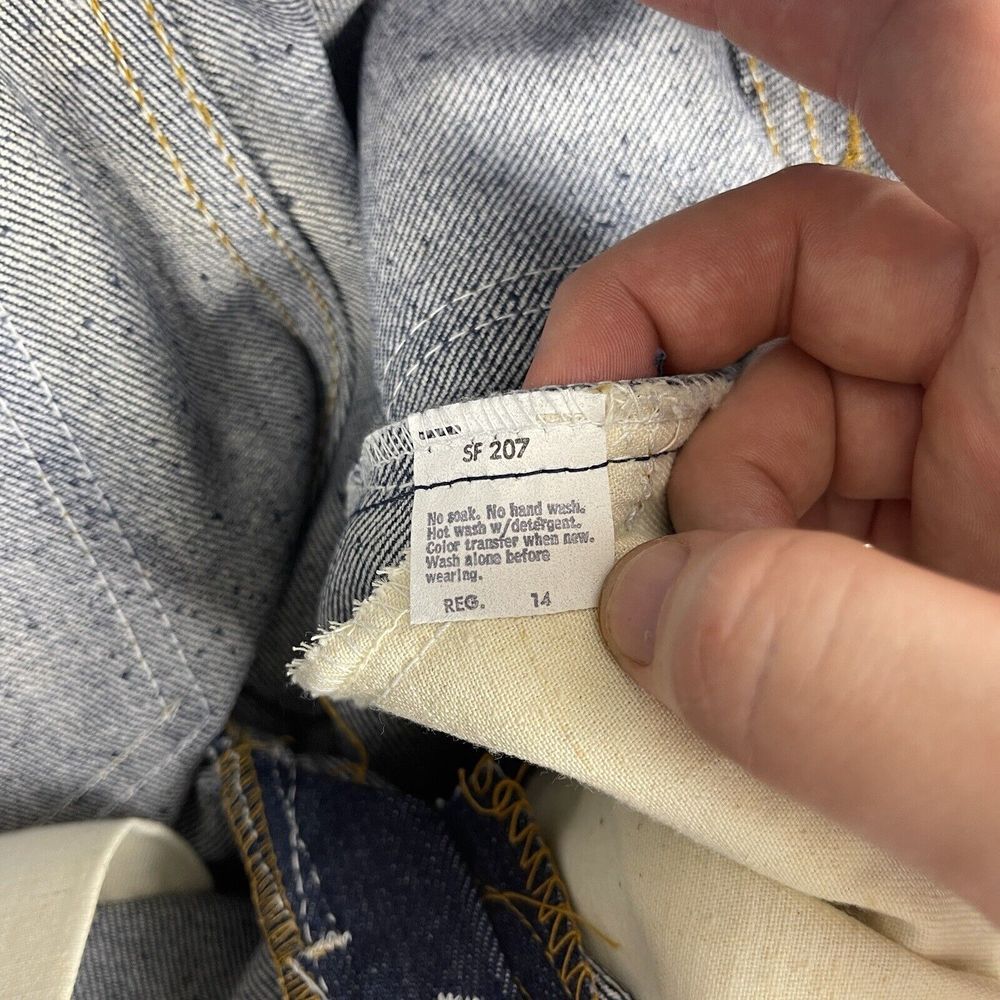 VTG Deadstock Levis Saddleman Jeans Womens 26x29 Raw Denim USA Orange Tab 80s - Picture 14 of 16